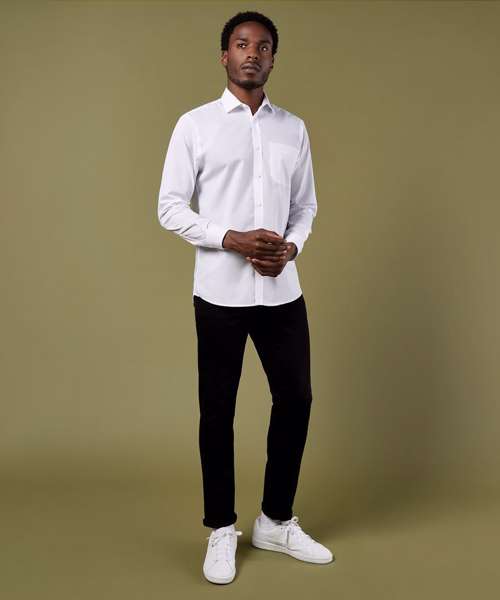 Poplin shirt long-sleeved (tailored fit)